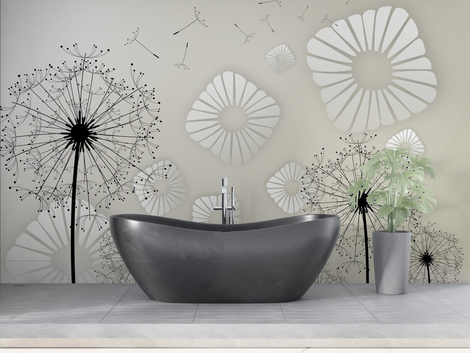 Fototapeta mniszek lekarski o wschodzie słońca