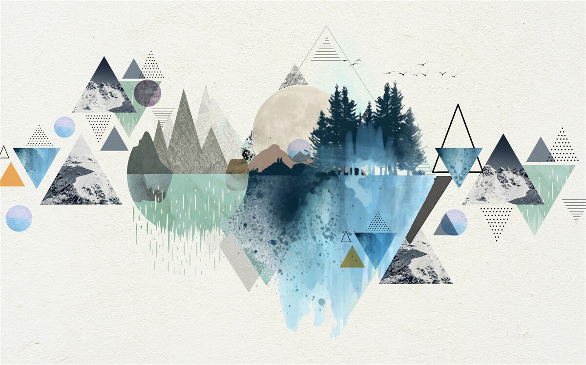 Fototapeta odbicie jeziora pokazuje mroźny zimowy las