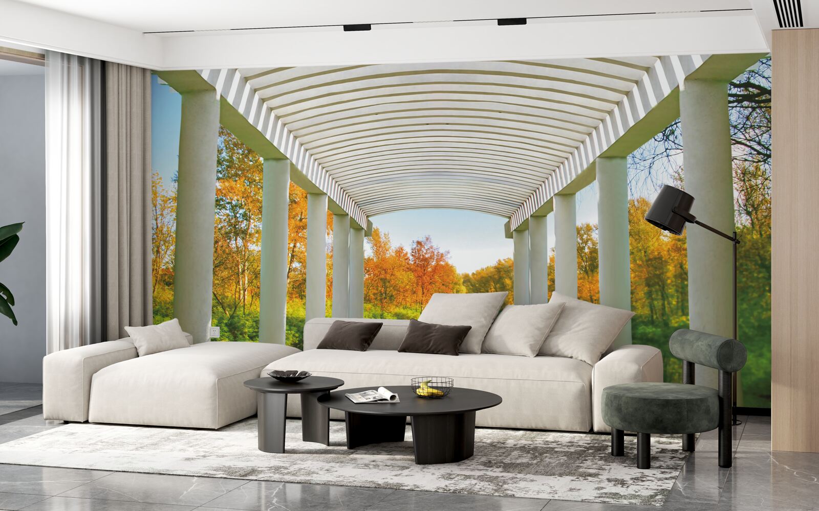 Fototapeta zbiornik wodny, po którym pływają śnieżnobiałe łabędzie