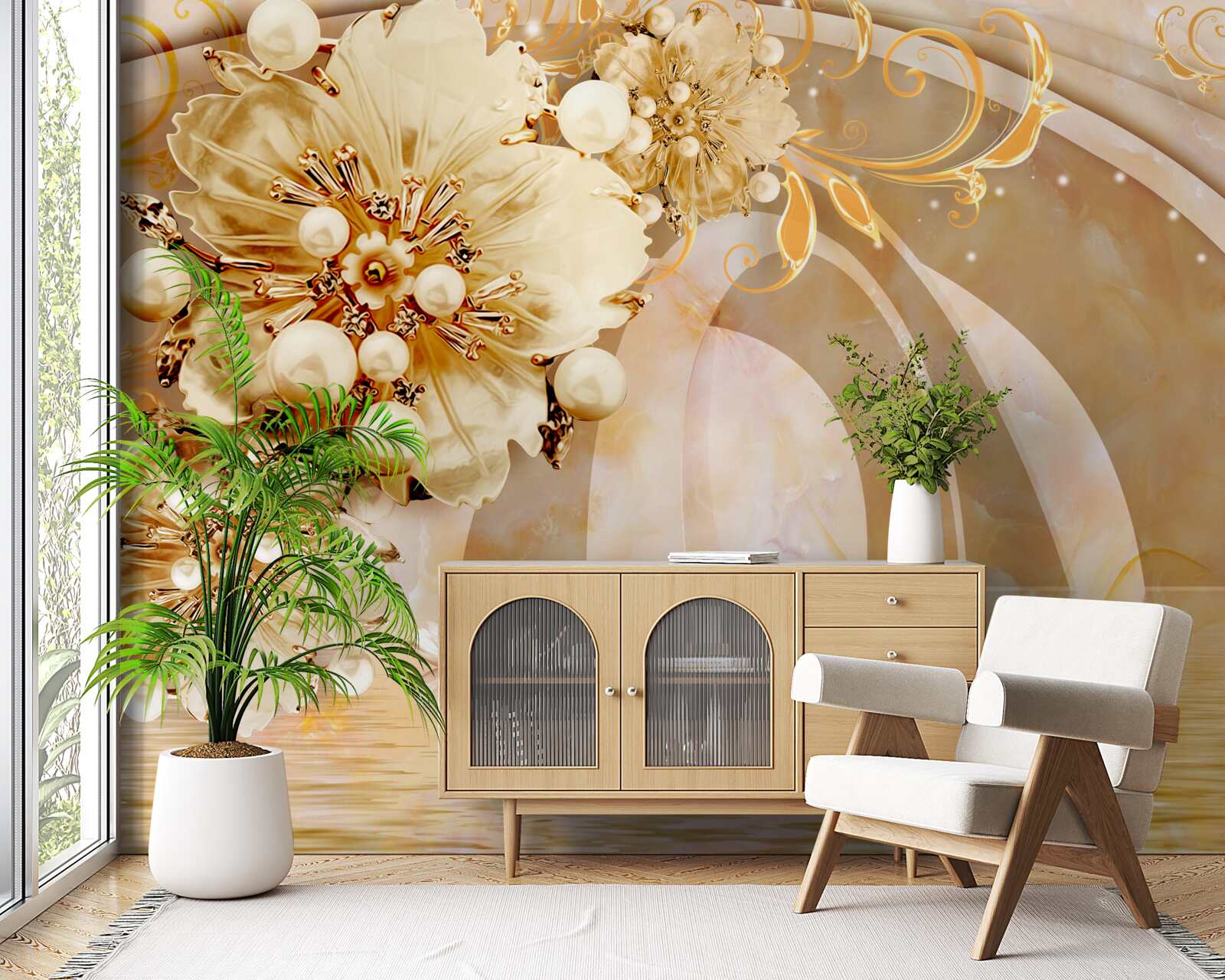 Fototapeta Łabędzie na wodzie są reprezentowane w brązowych odcieniach i kolorach