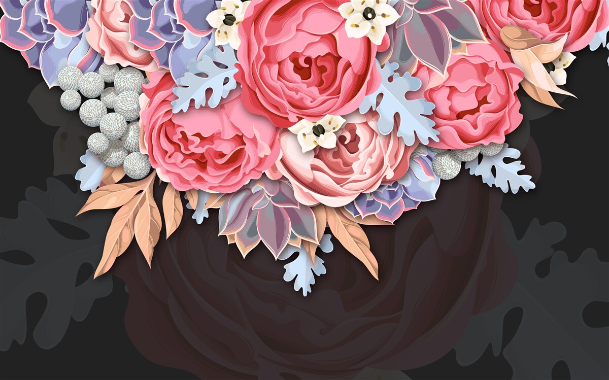 Fototapeta skład różnych kwiatów