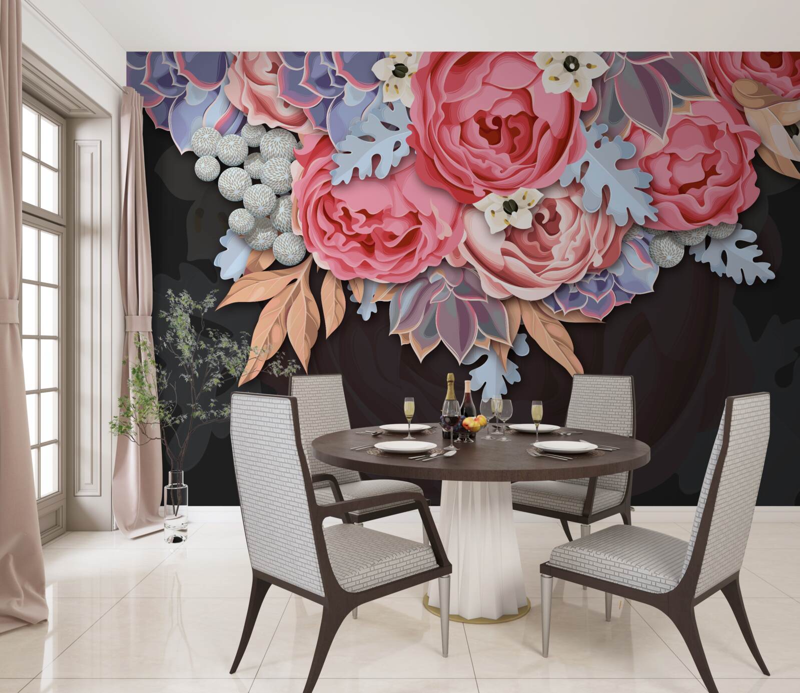 Fototapeta skład różnych kwiatów