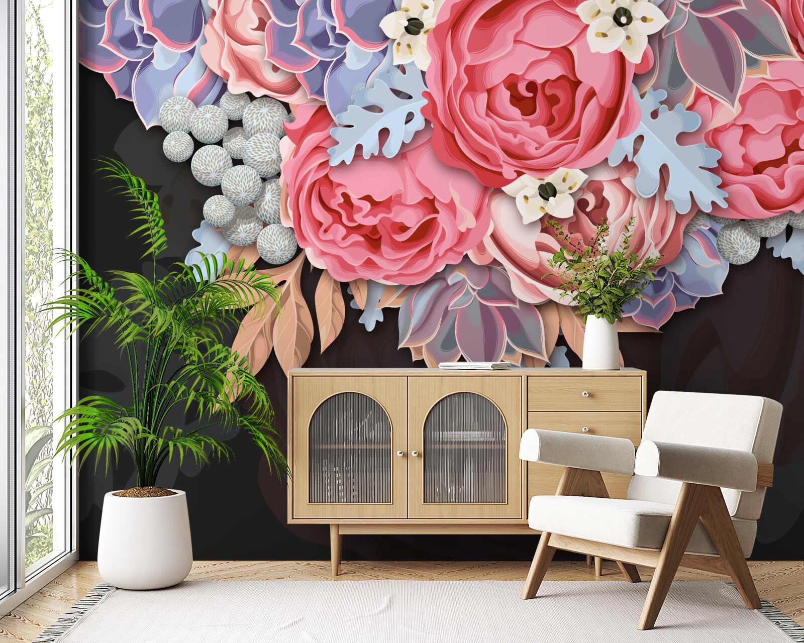 Fototapeta skład różnych kwiatów