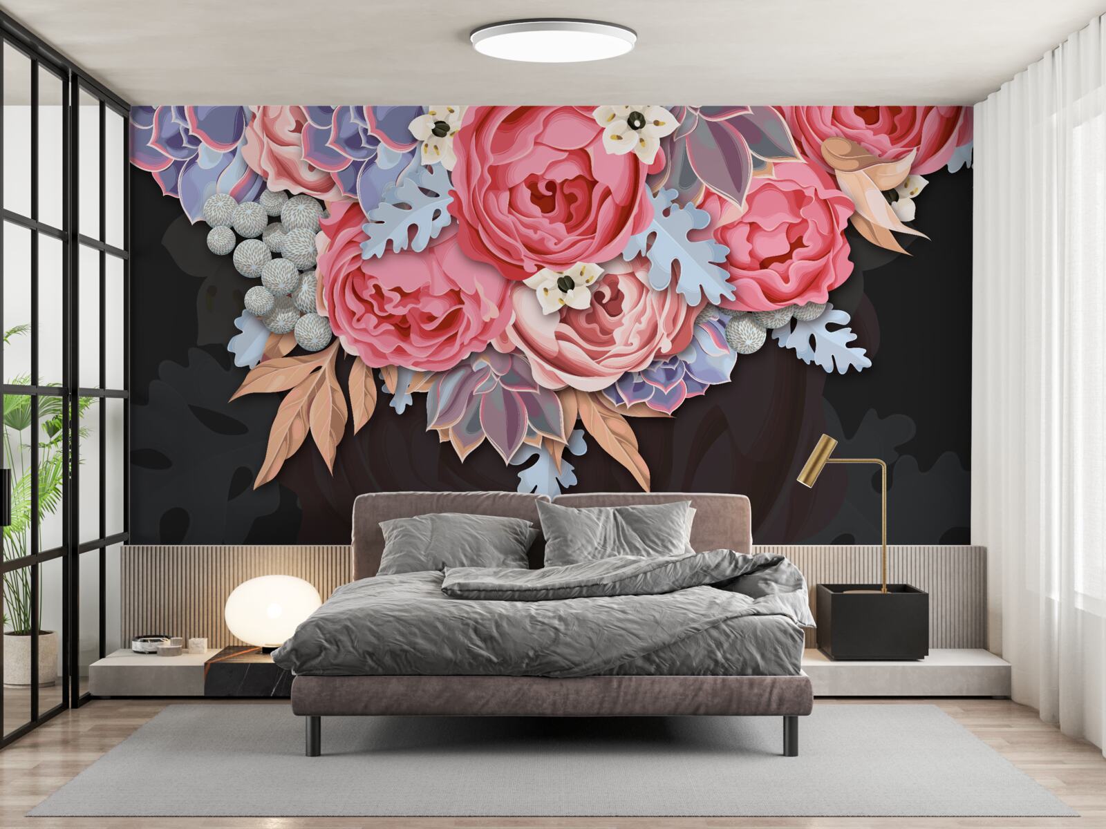 Fototapeta skład różnych kwiatów