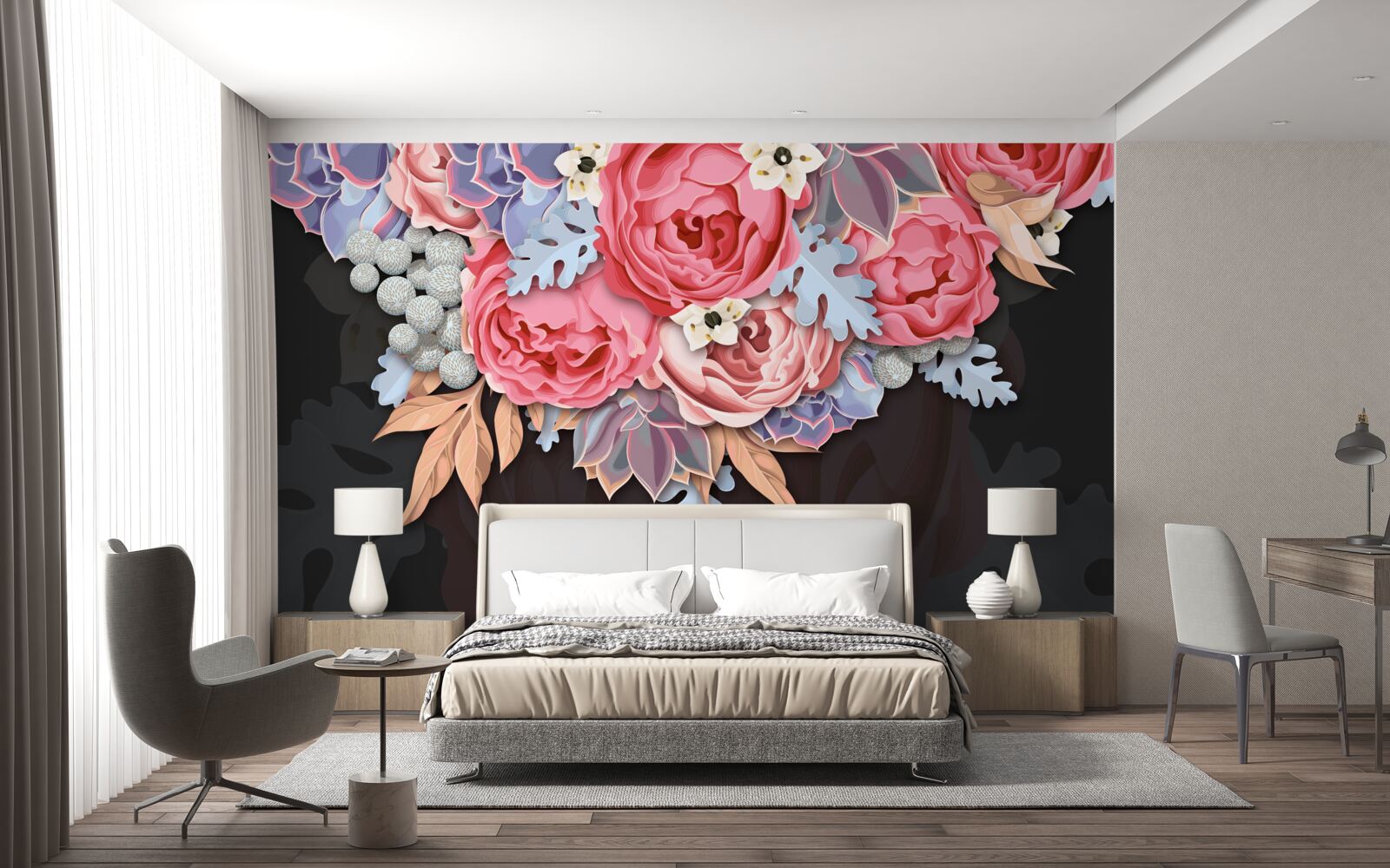 Fototapeta skład różnych kwiatów