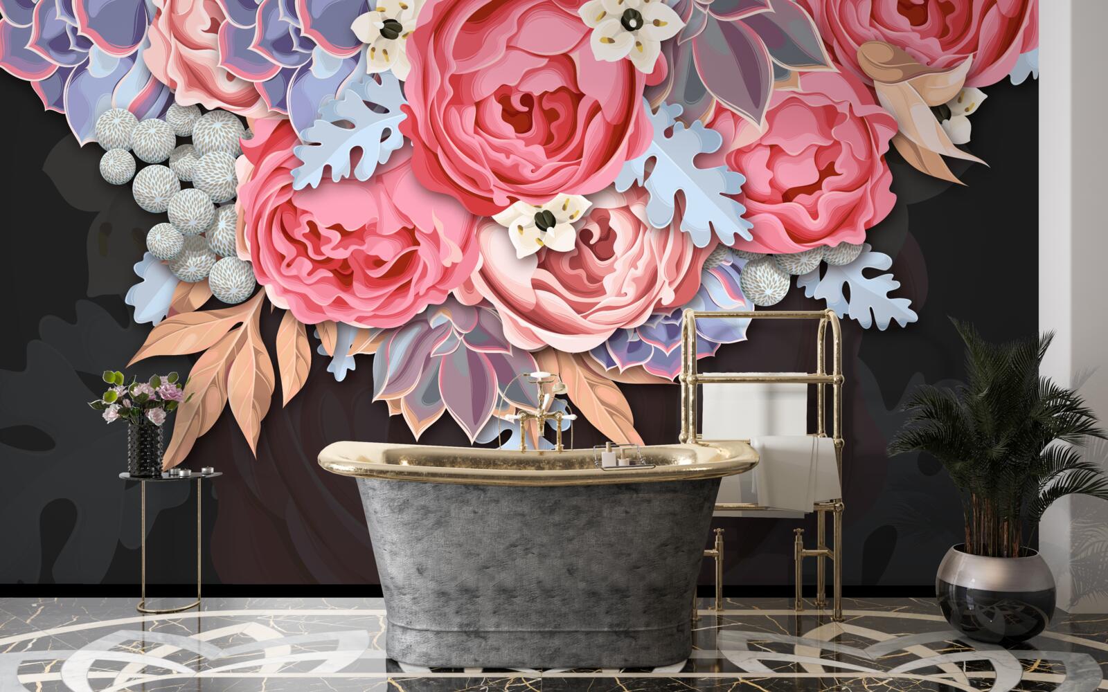 Fototapeta skład różnych kwiatów