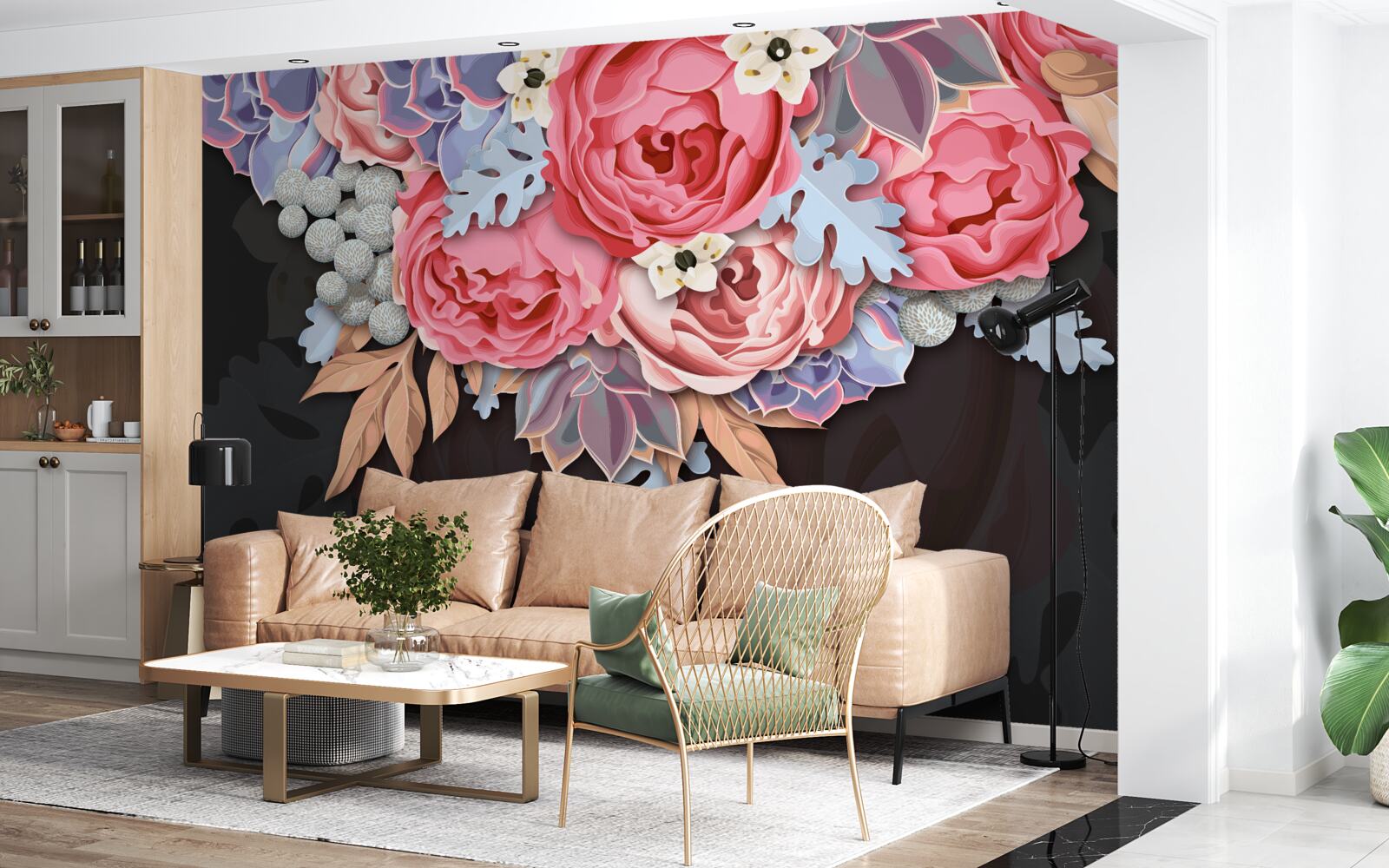 Fototapeta skład różnych kwiatów