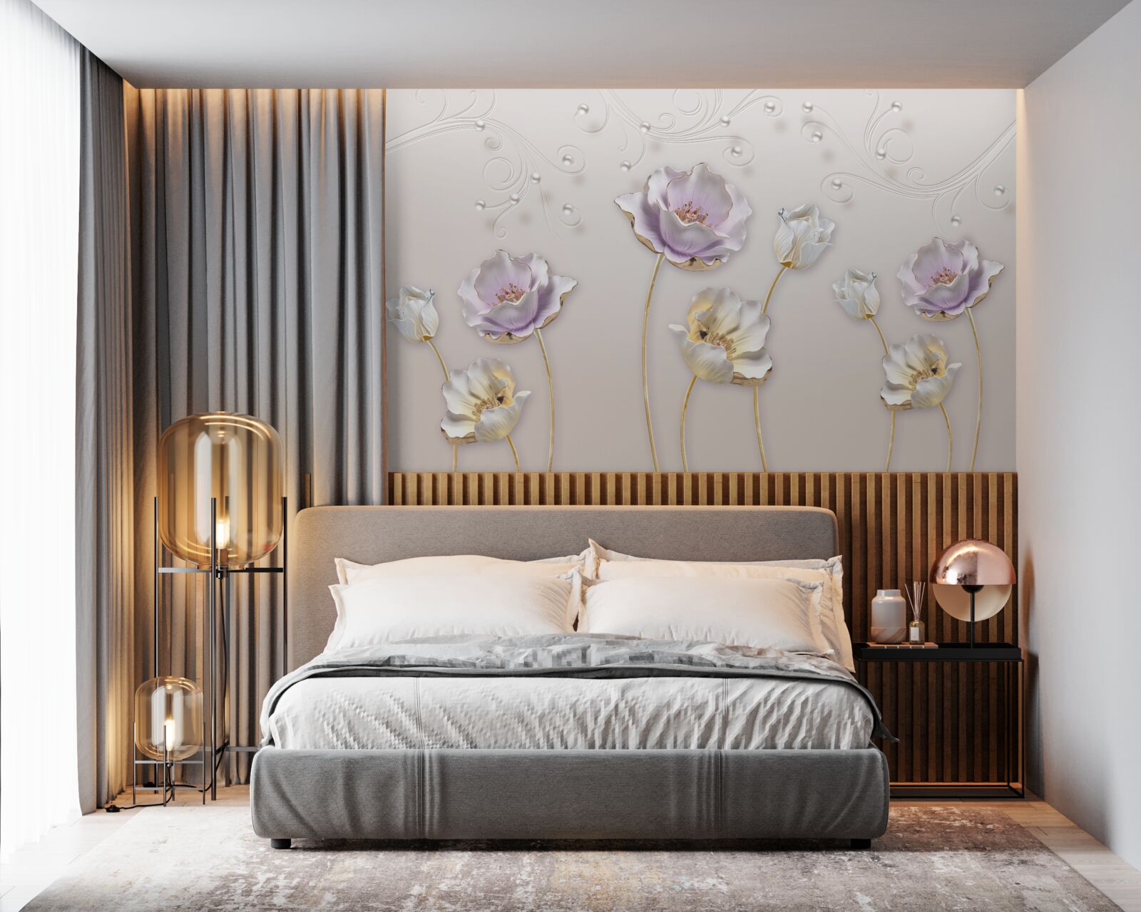 Fototapeta białe i niebieskie lotosy o wdzięcznym kształcie