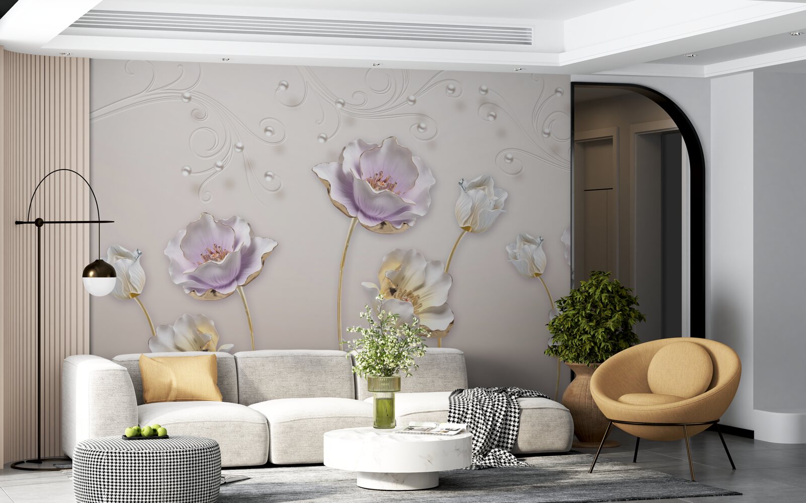 Fototapeta białe i niebieskie lotosy o wdzięcznym kształcie