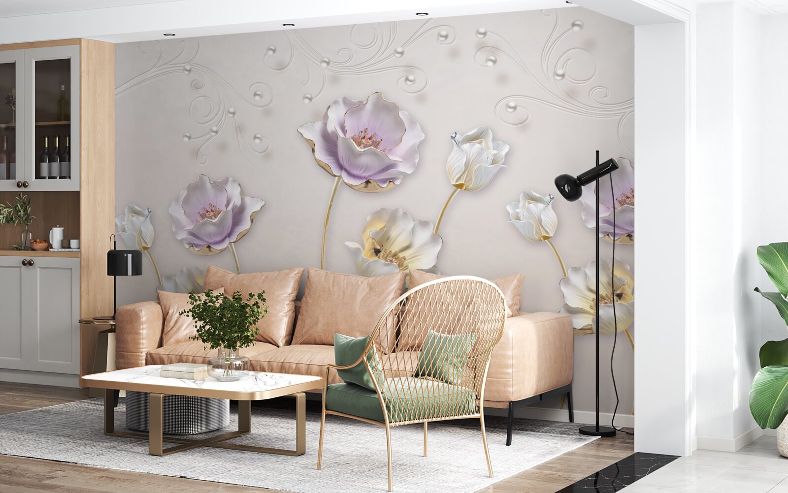 Fototapeta białe i niebieskie lotosy o wdzięcznym kształcie