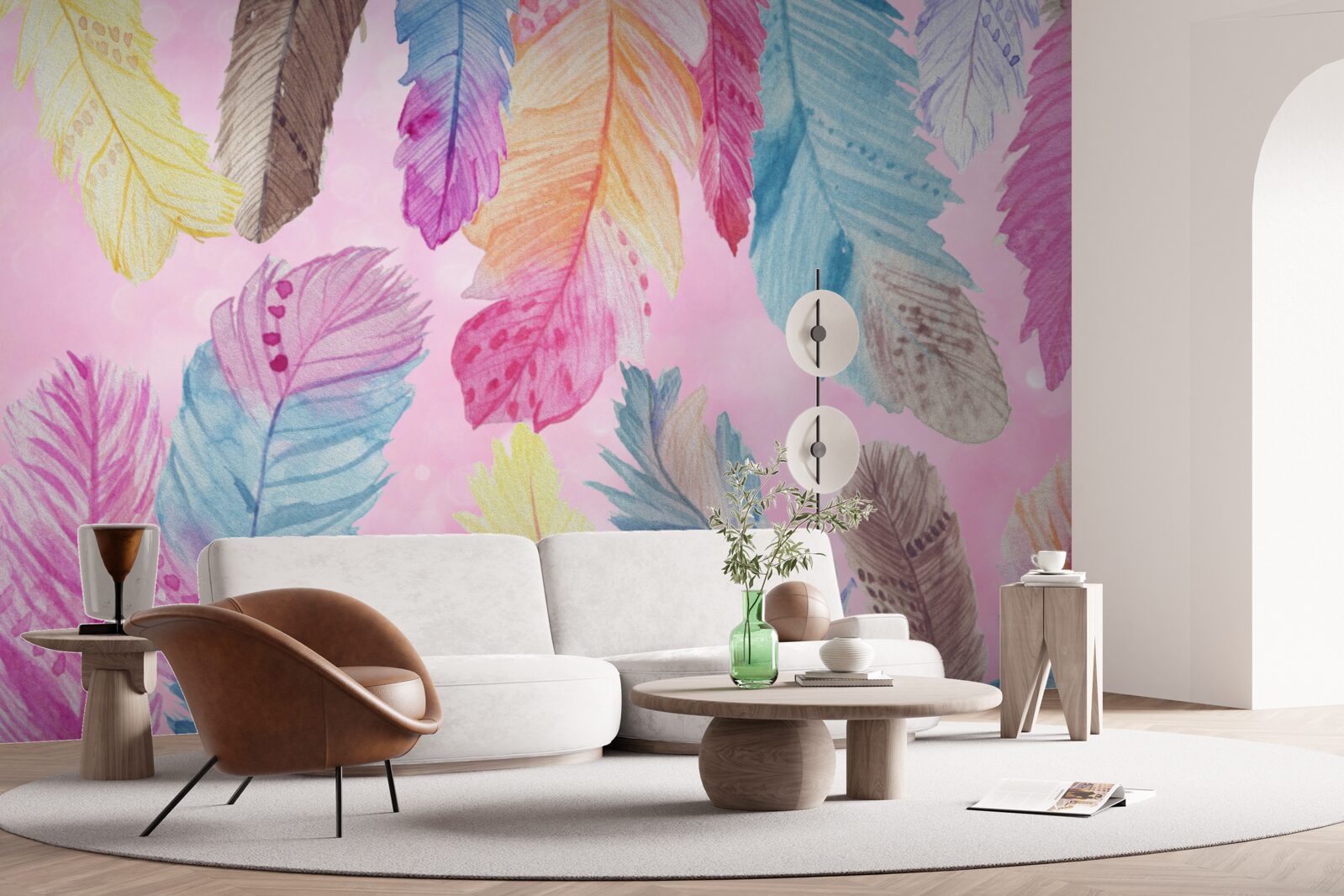 Fototapeta pióra o pięknych różnych odcieniach