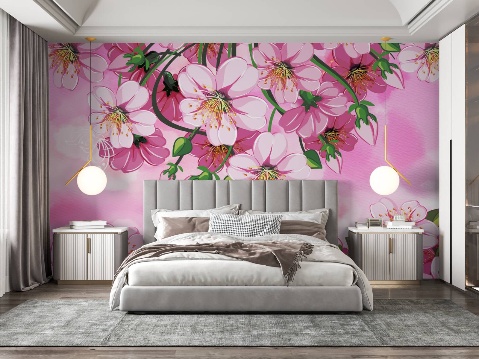 Fototapeta kwiaty wiśni japońskiej