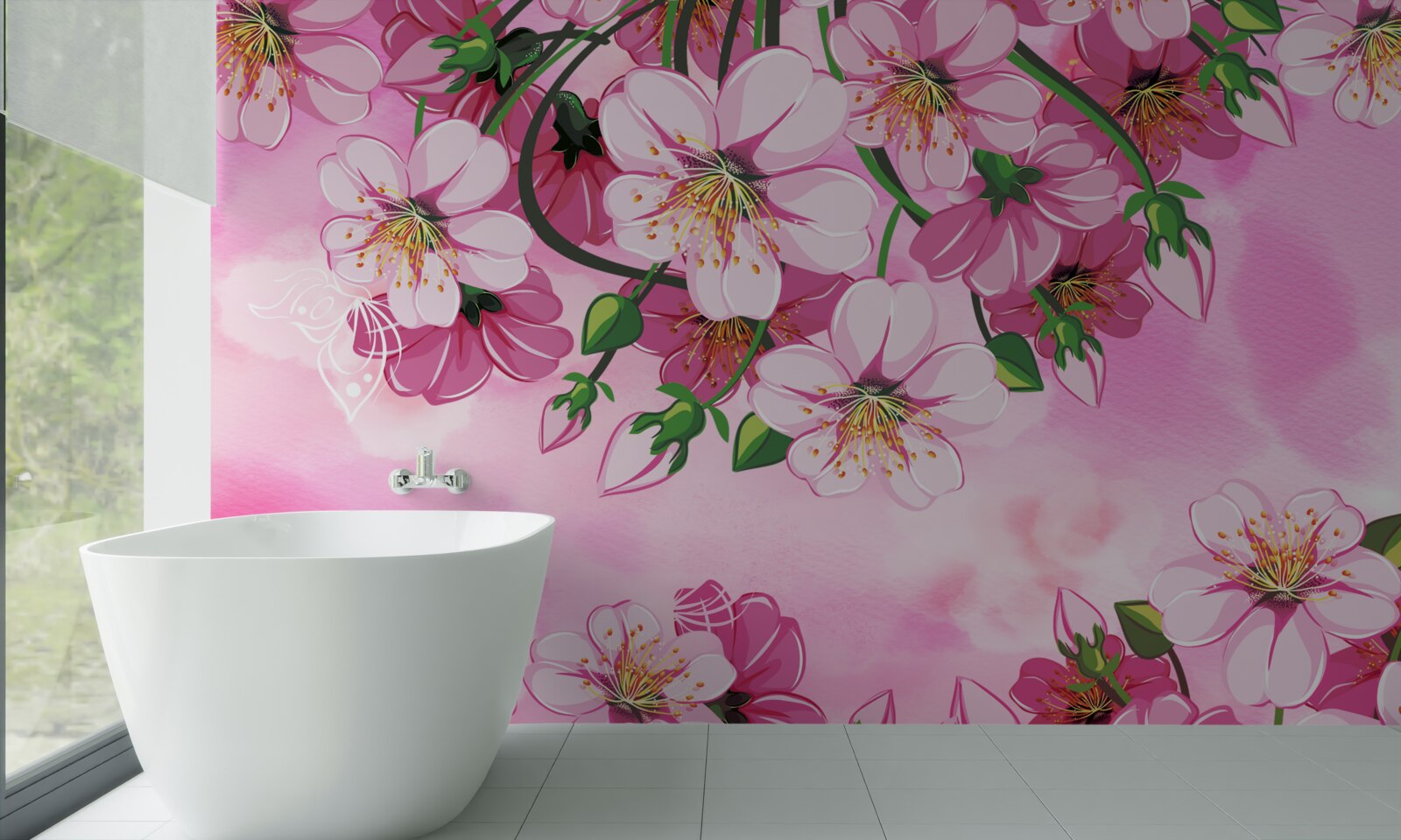 Fototapeta kwiaty wiśni japońskiej