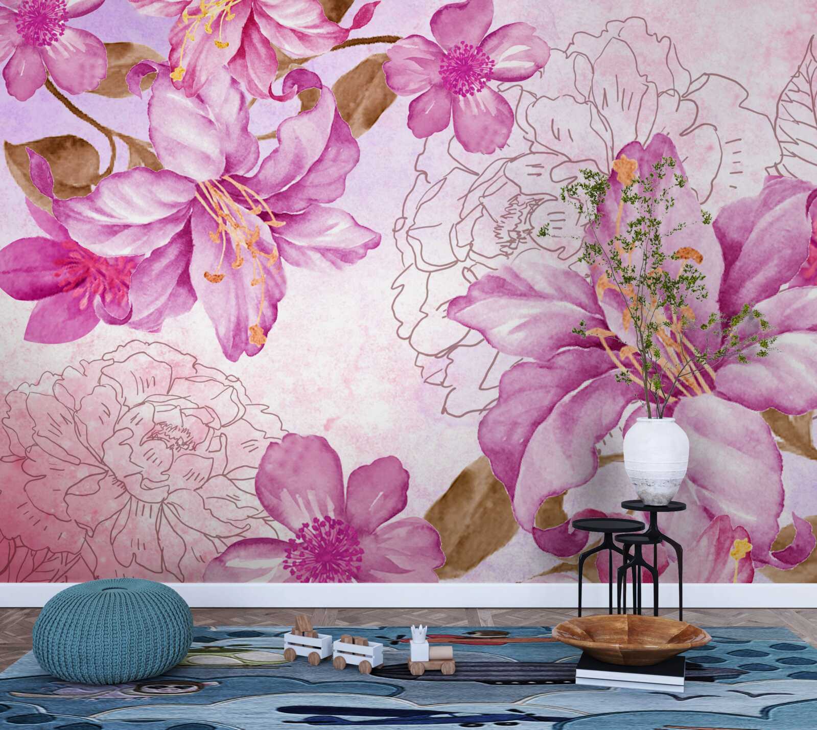 Fototapeta elegancja kwiatów w abstrakcyjnym wyrazie