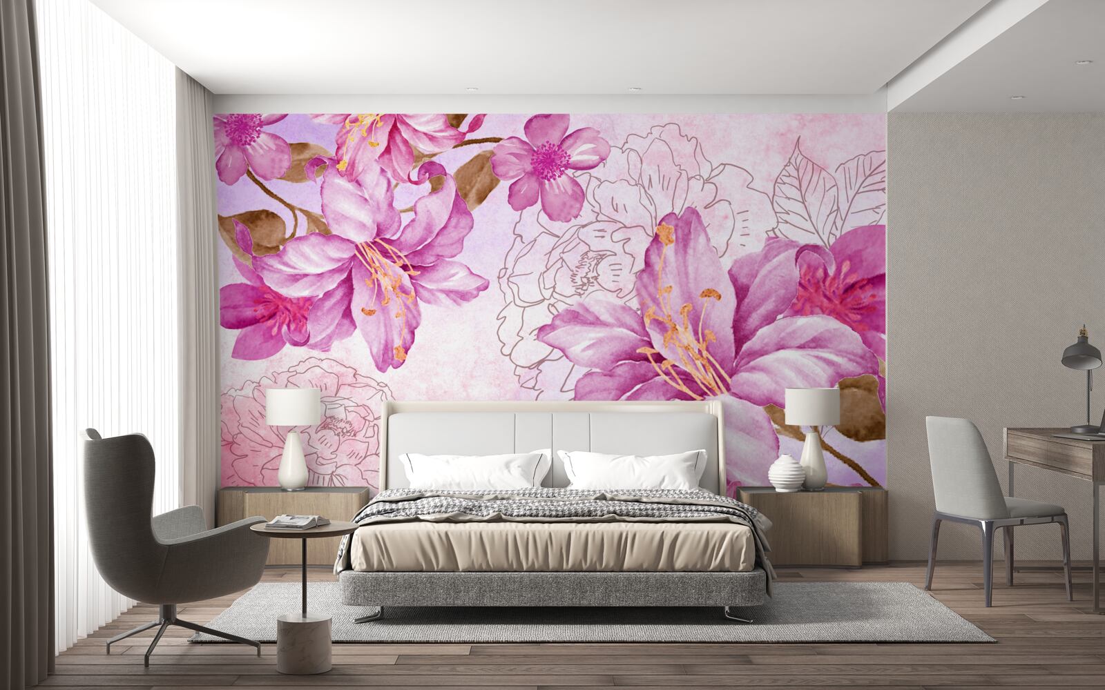 Fototapeta elegancja kwiatów w abstrakcyjnym wyrazie