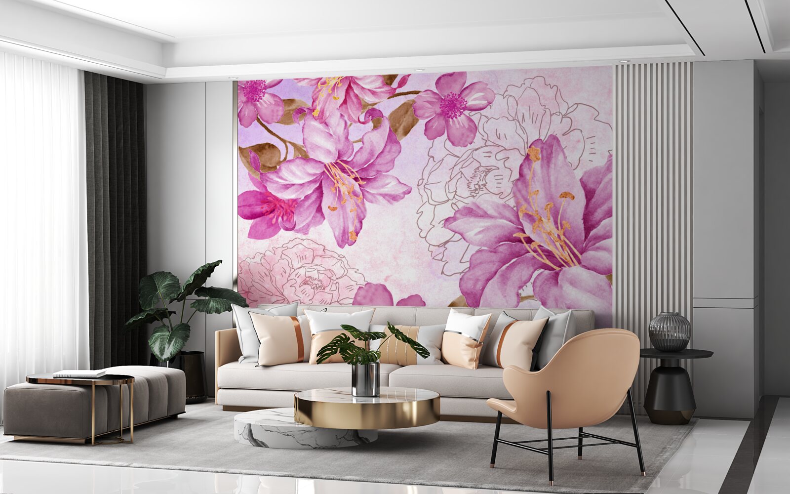 Fototapeta elegancja kwiatów w abstrakcyjnym wyrazie