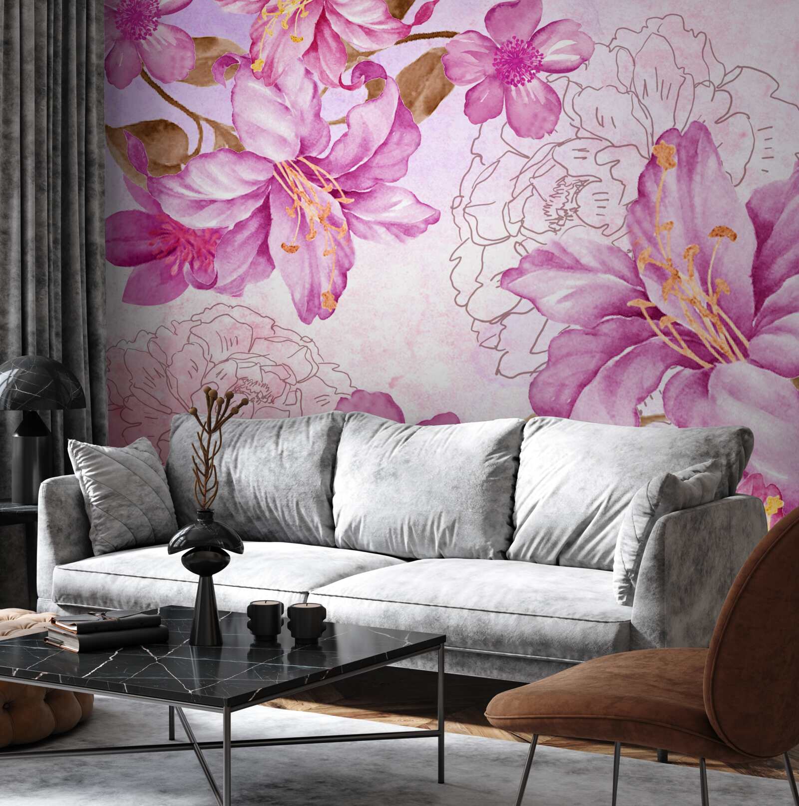 Fototapeta elegancja kwiatów w abstrakcyjnym wyrazie