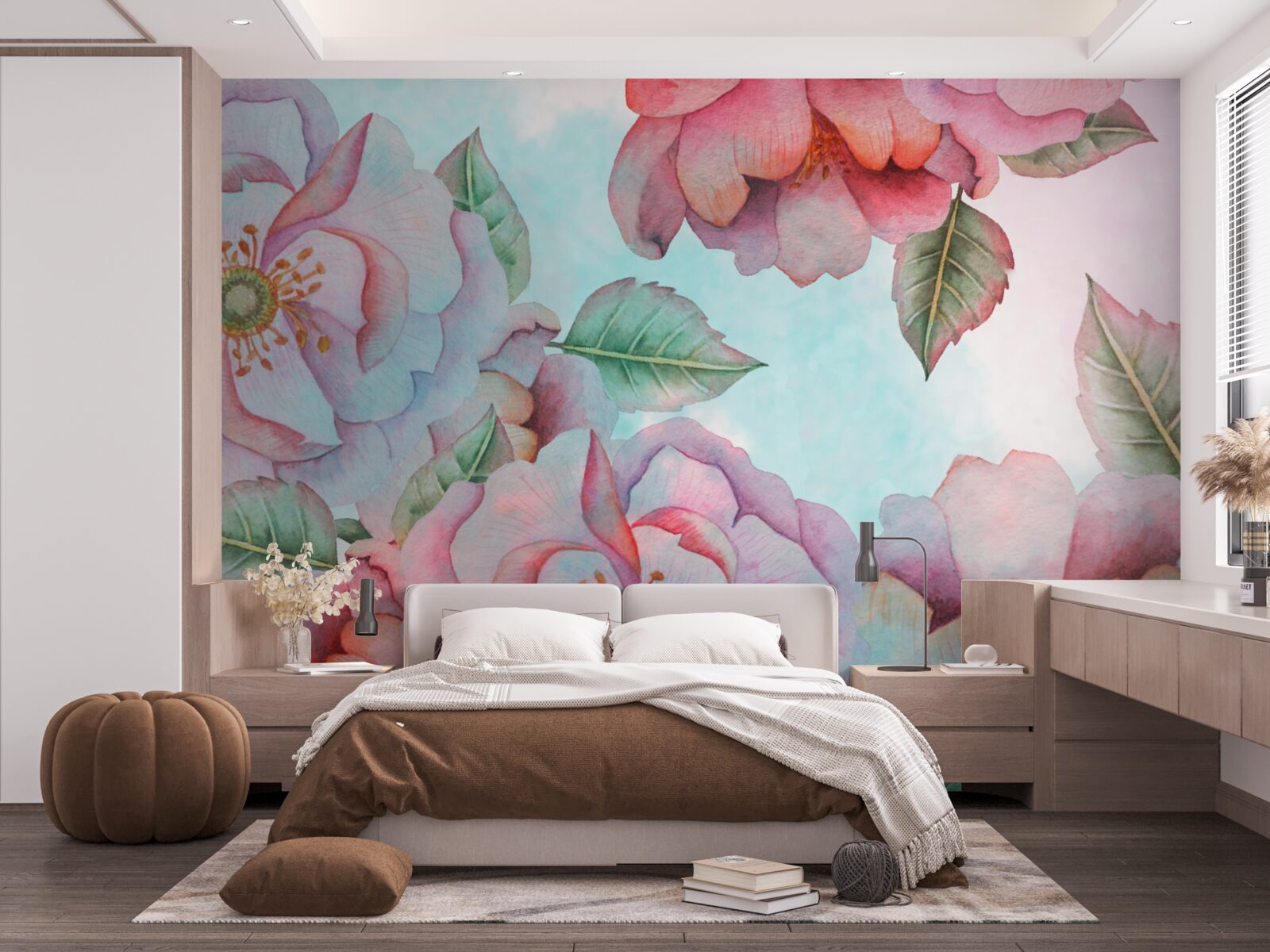 Fototapeta akwarela kwiatowa