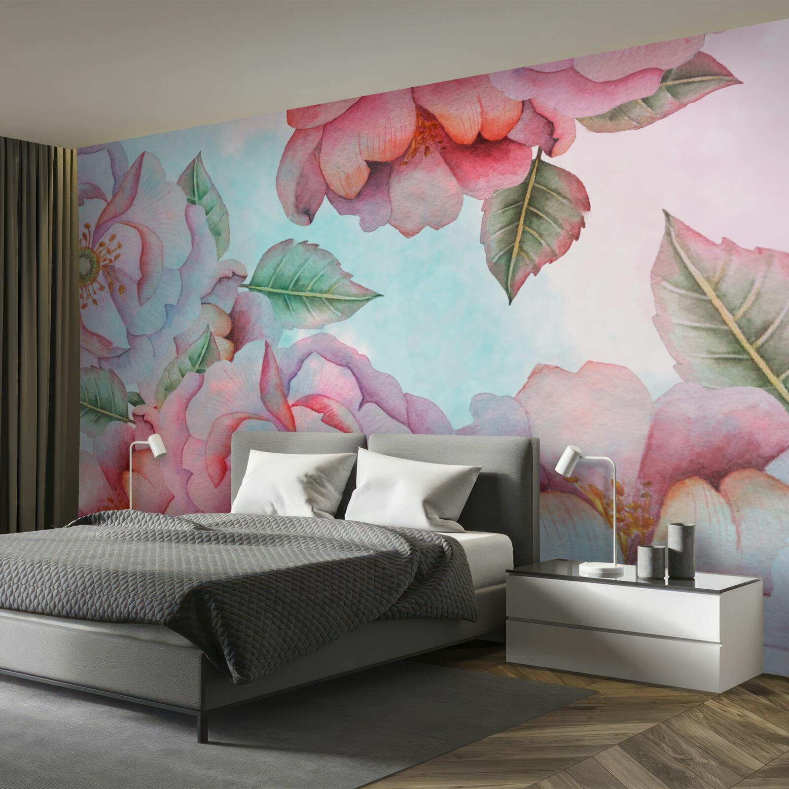 Fototapeta akwarela kwiatowa