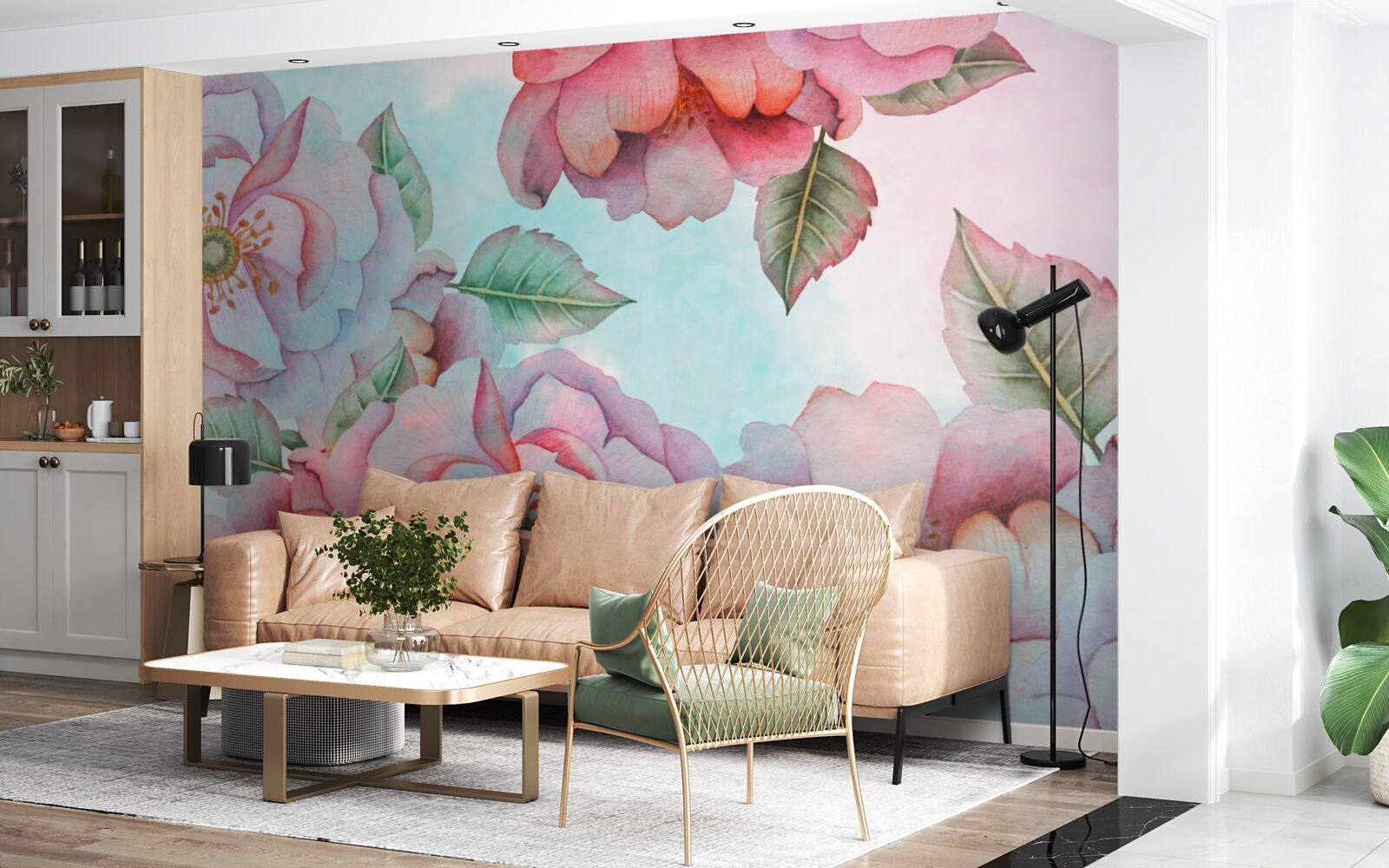 Fototapeta akwarela kwiatowa