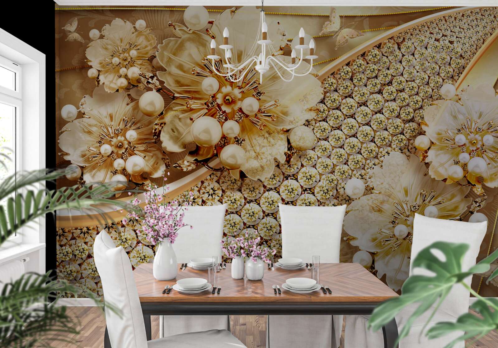 Fototapeta kolory złota i złotych pereł