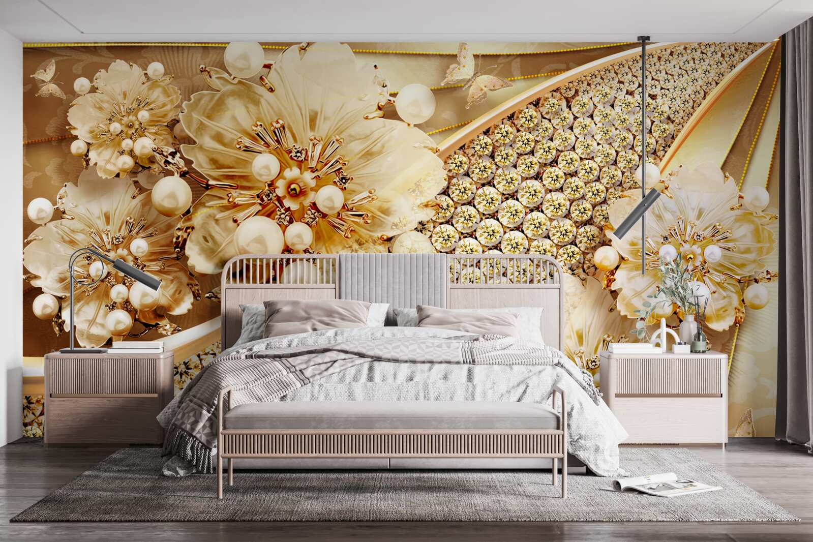 Fototapeta kolory złota i złotych pereł