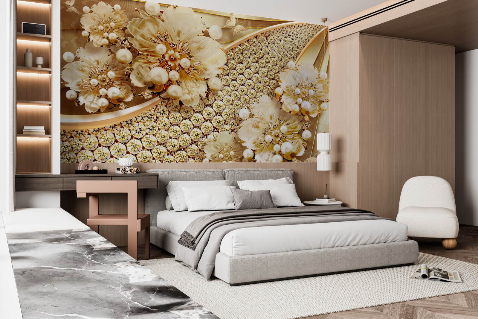 Fototapeta kolory złota i złotych pereł