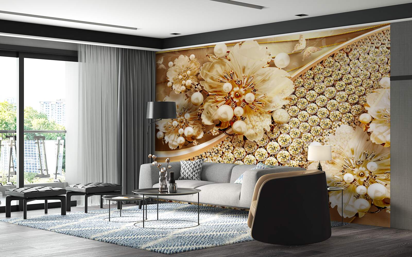 Fototapeta kolory złota i złotych pereł