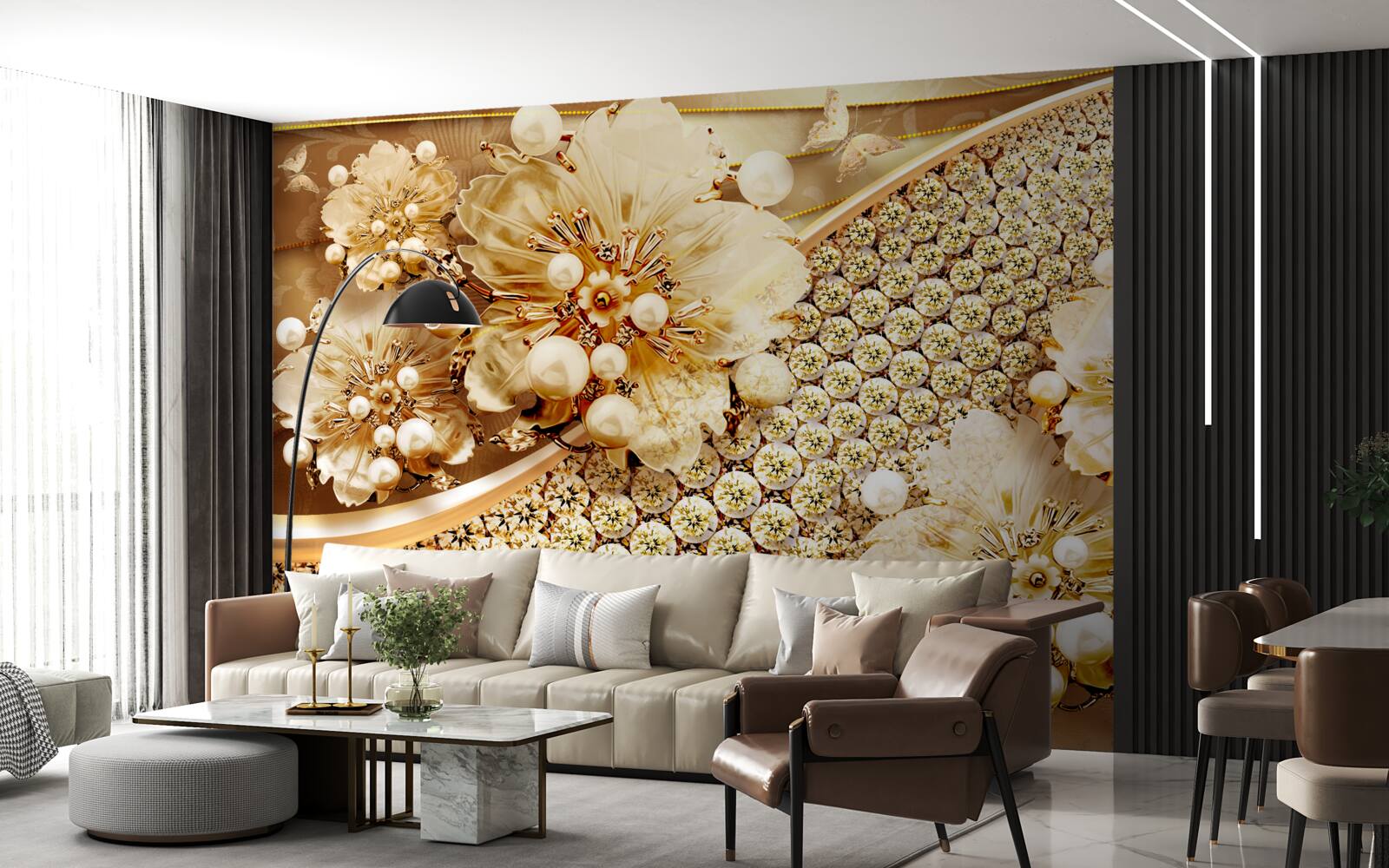 Fototapeta kolory złota i złotych pereł