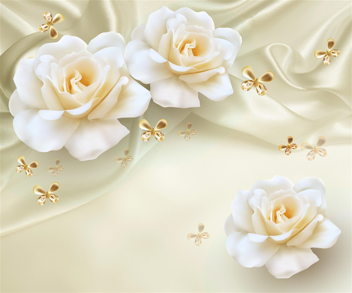 Fototapeta jedwabne róże ciepła