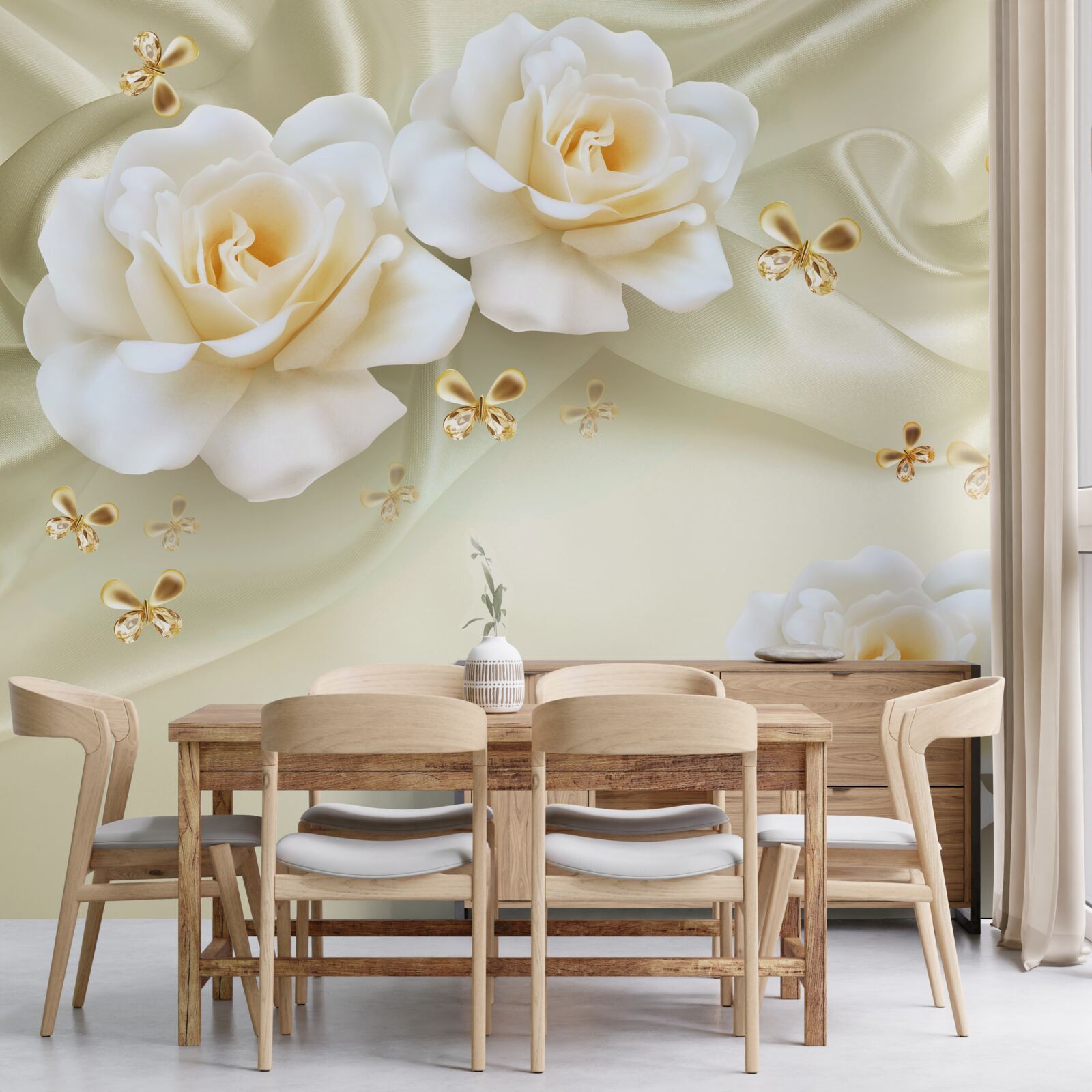 Fototapeta jedwabne róże ciepła