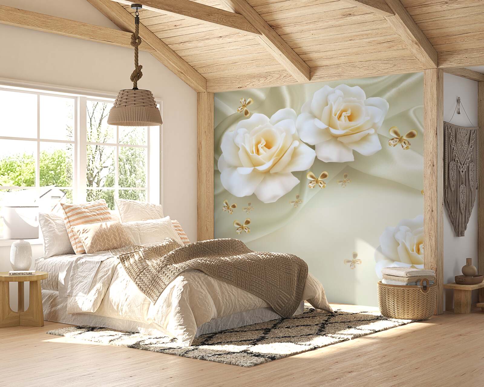 Fototapeta jedwabne róże ciepła