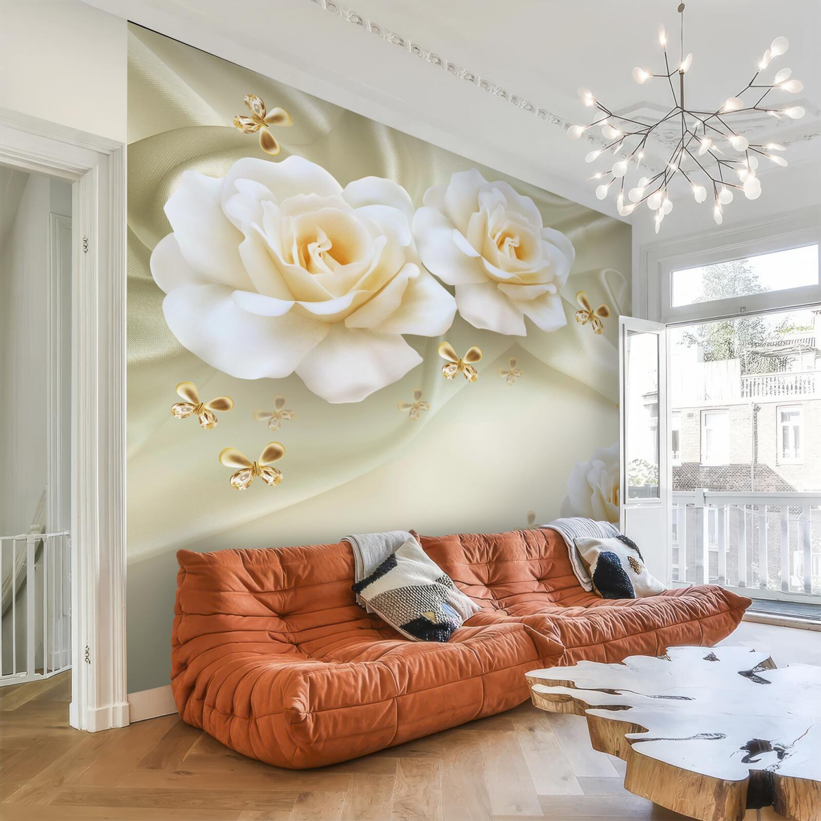 Fototapeta jedwabne róże ciepła