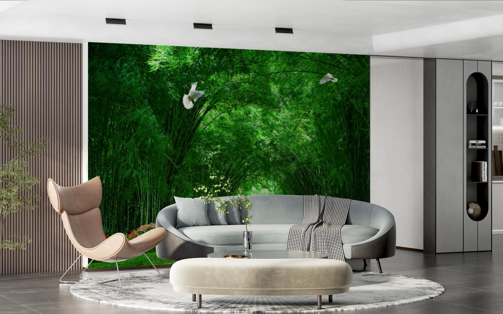 Fototapeta Ścieżka przez tunel utworzony przez korony drzew