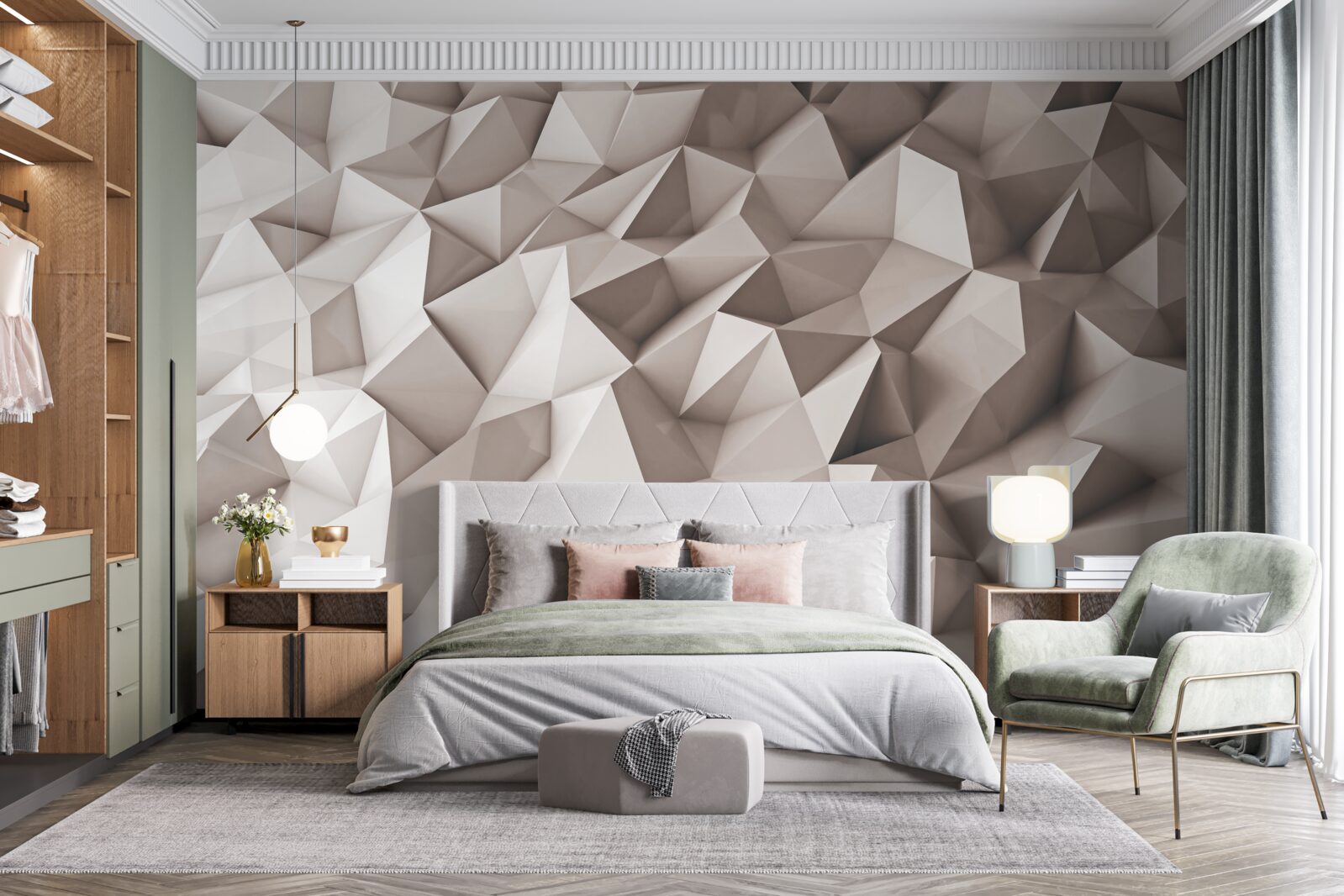 Fototapeta modelowanie 3d abstrakcyjnych kształtów