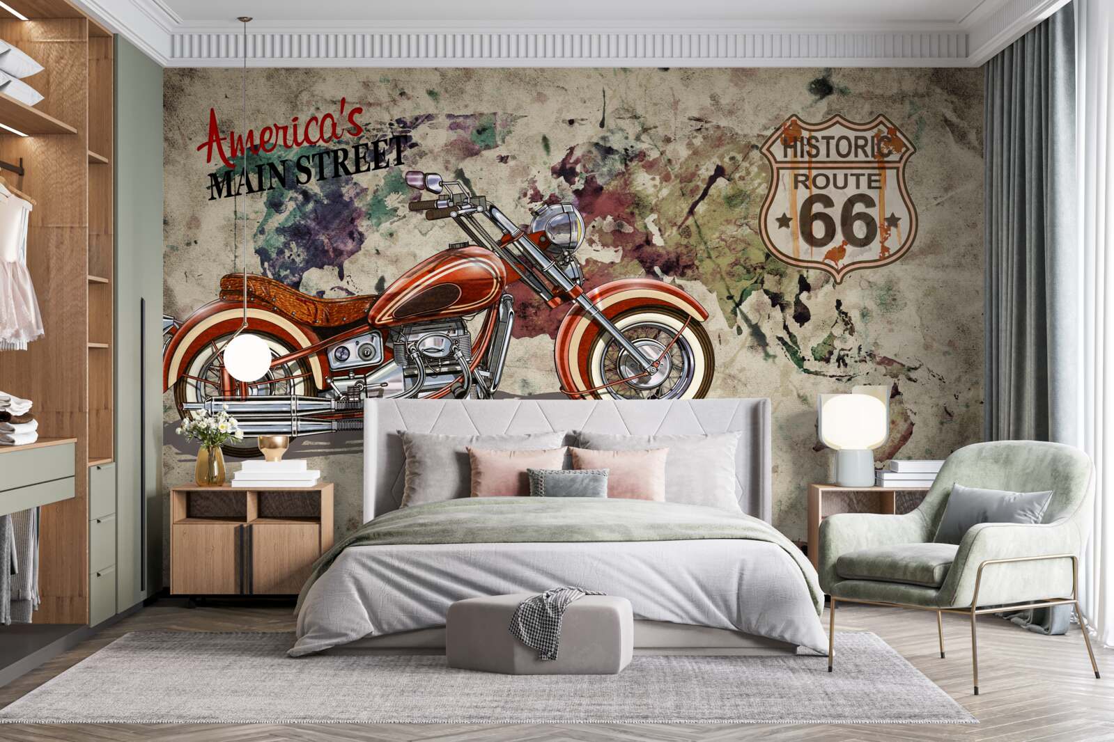 Fototapeta elegancki motocykl z ameryki