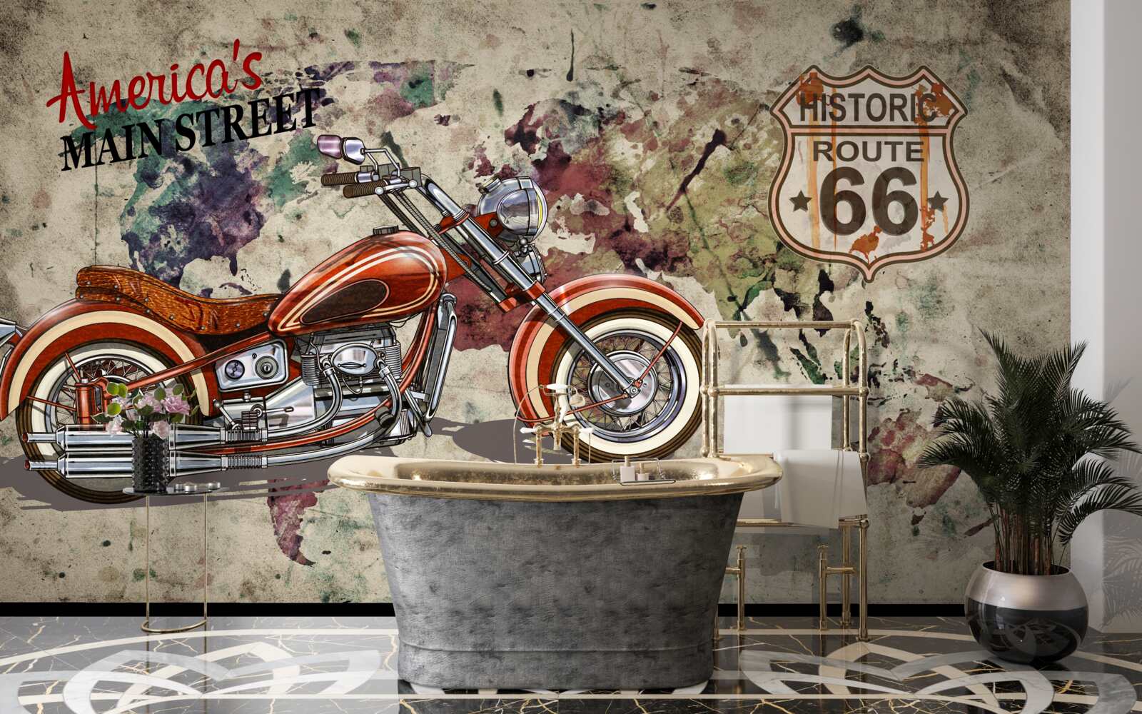 Fototapeta elegancki motocykl z ameryki