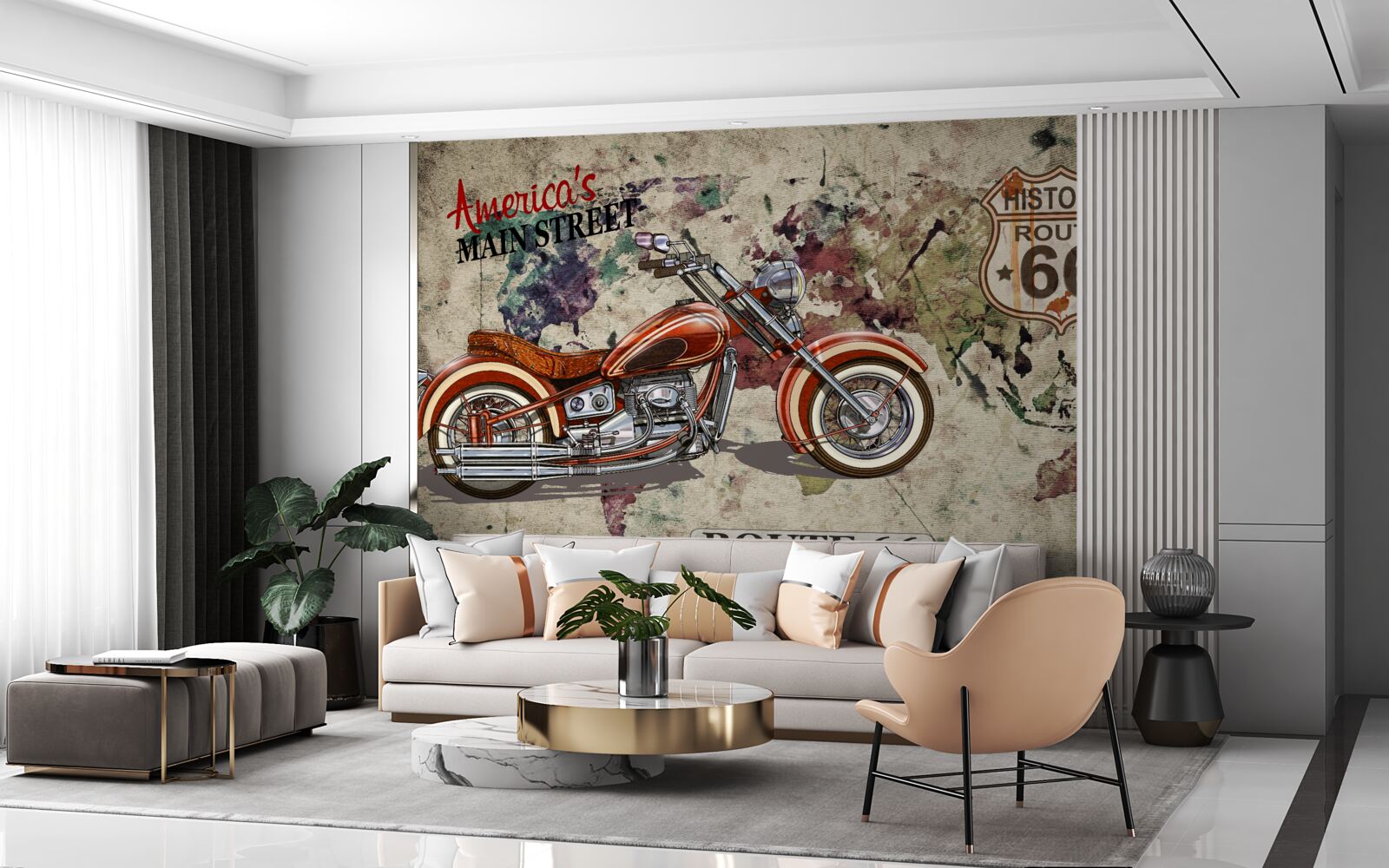 Fototapeta elegancki motocykl z ameryki