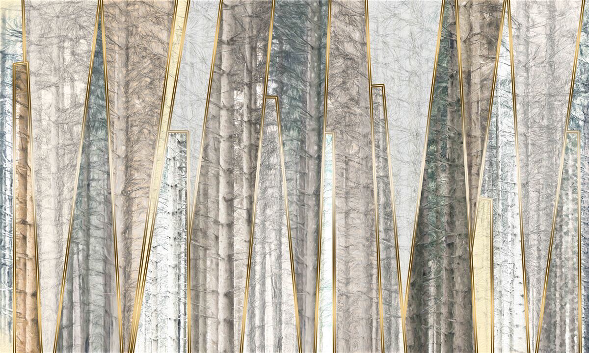 Fototapeta abstrakcyjne obrazy sosen