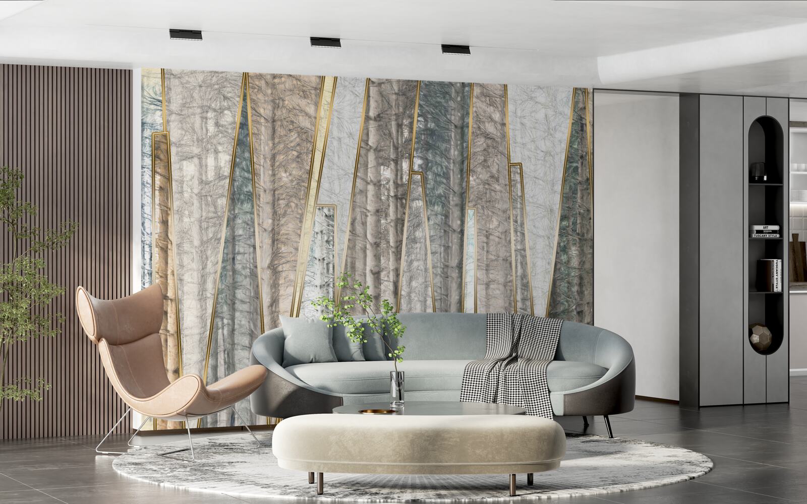 Fototapeta abstrakcyjne obrazy sosen