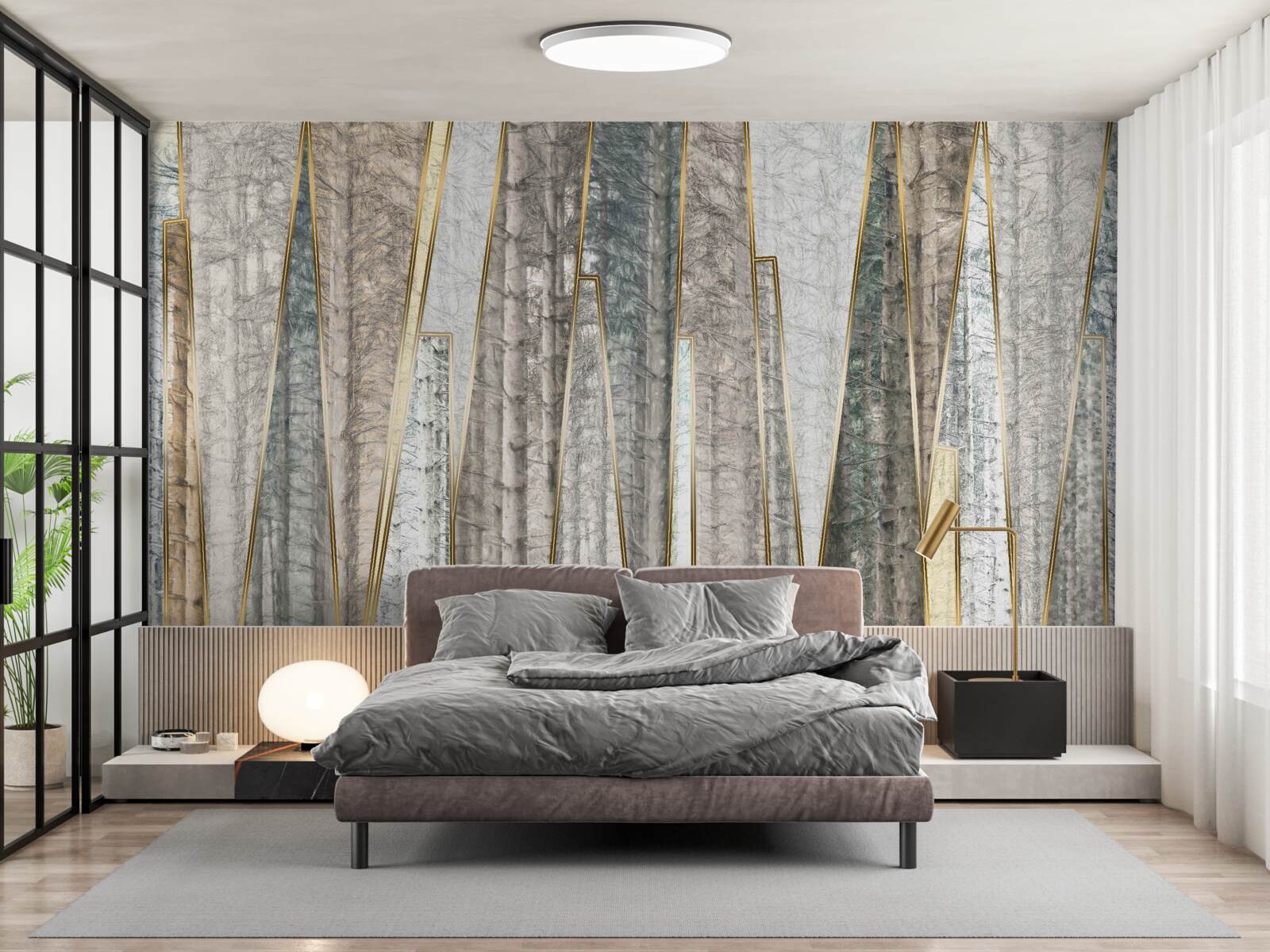 Fototapeta abstrakcyjne obrazy sosen