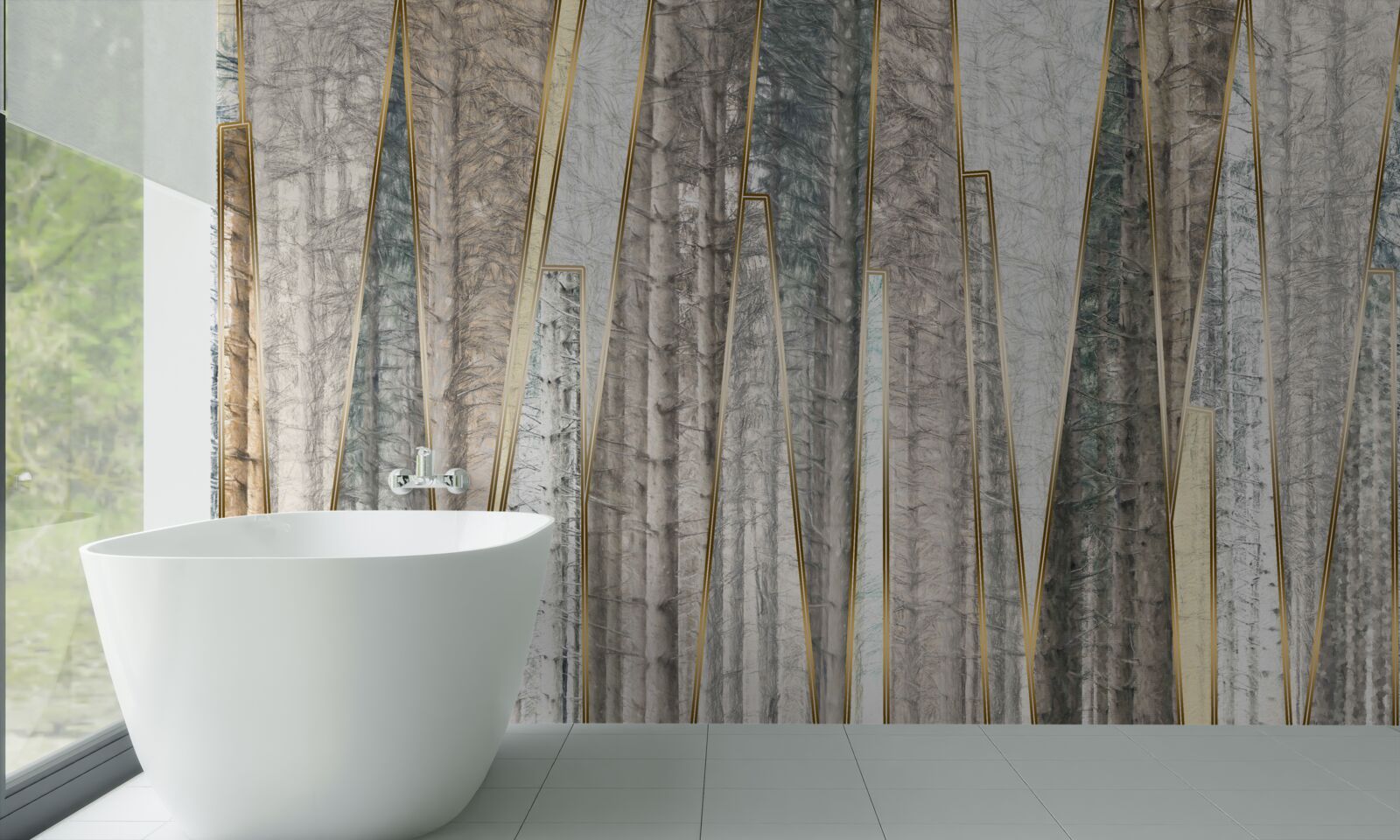 Fototapeta abstrakcyjne obrazy sosen