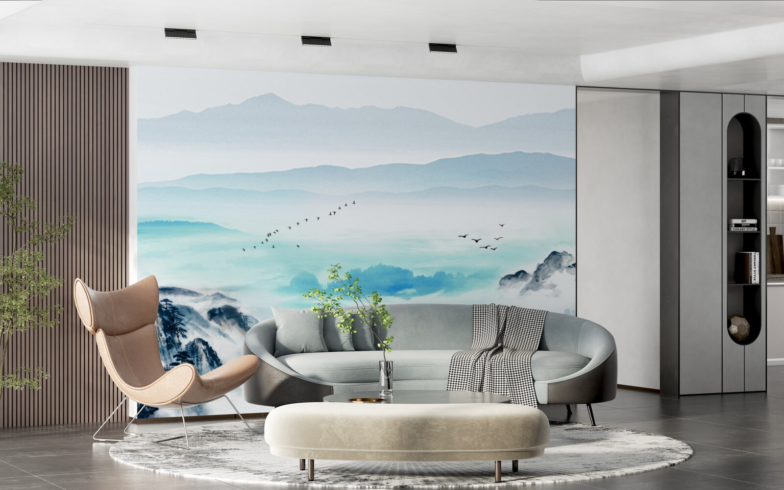 Fototapeta mgła nad wodą jeziora