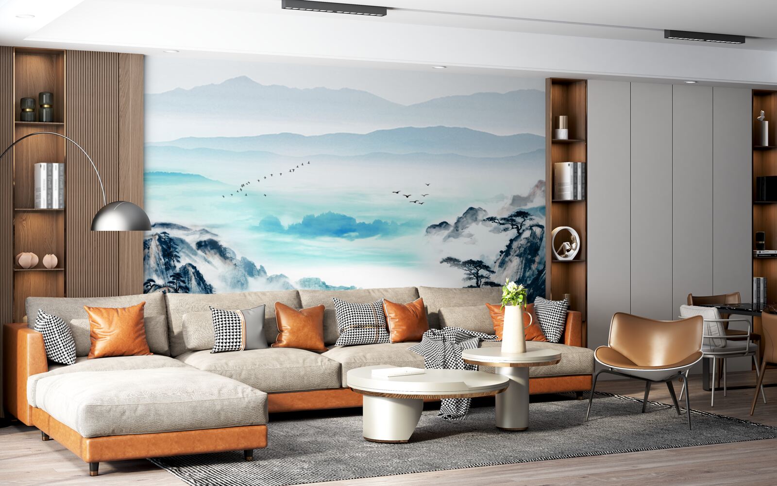 Fototapeta mgła nad wodą jeziora