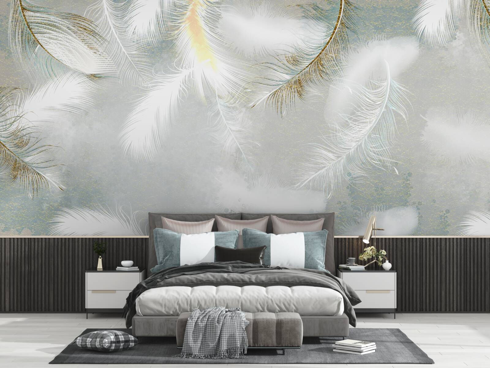 Fototapeta pióra w tle