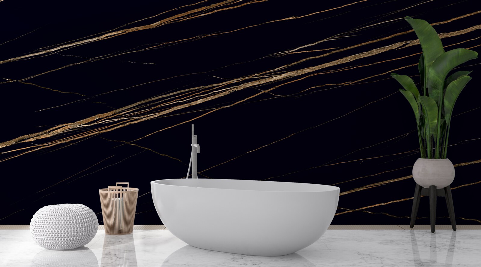 Fototapeta złote paski na czarnym tle