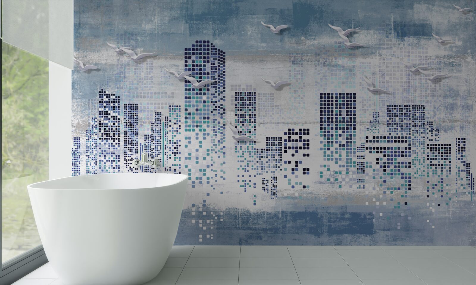 Fototapeta pikselowy nowy jork