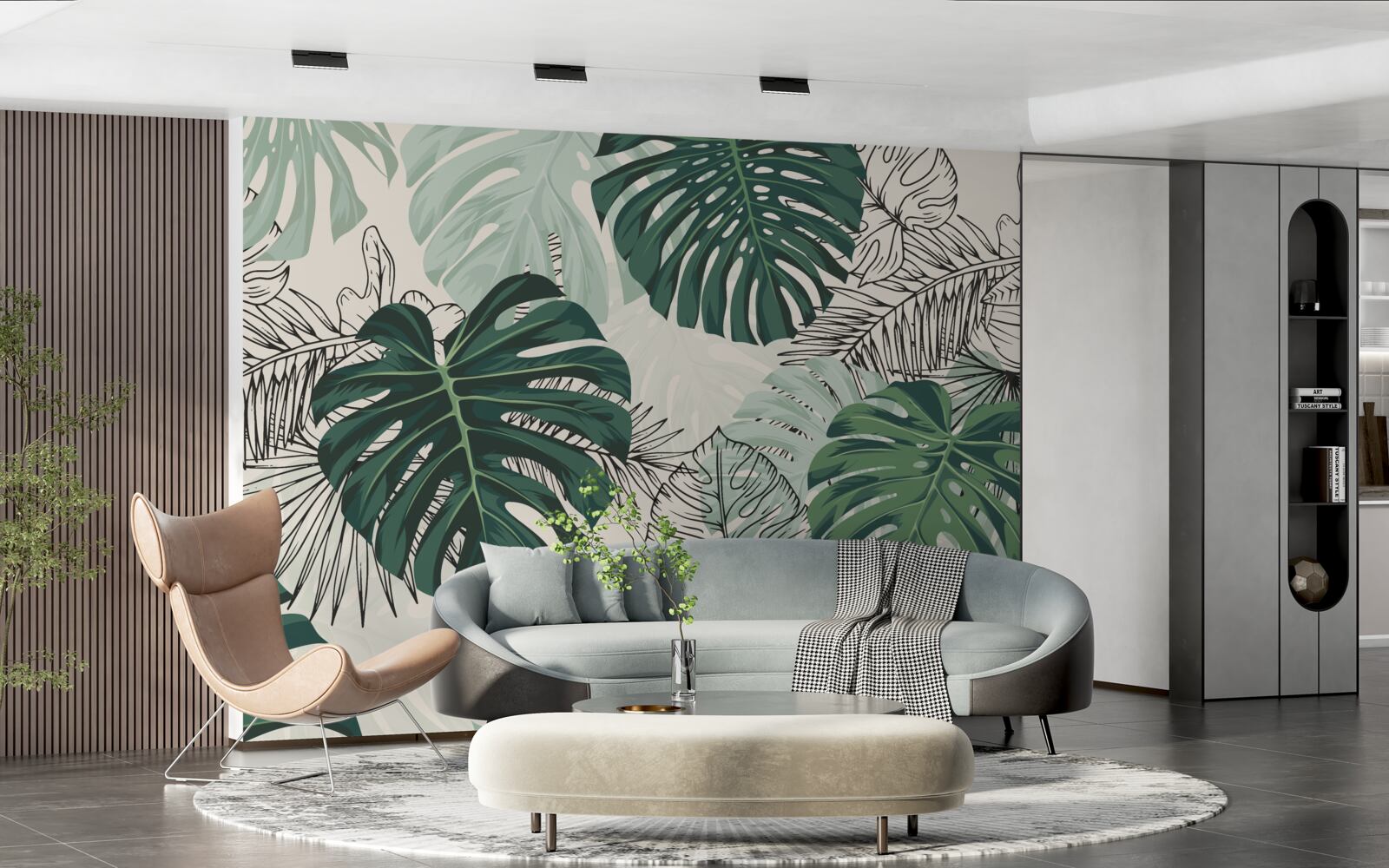 Fototapeta teksturowane liście monstery są majestatyczne