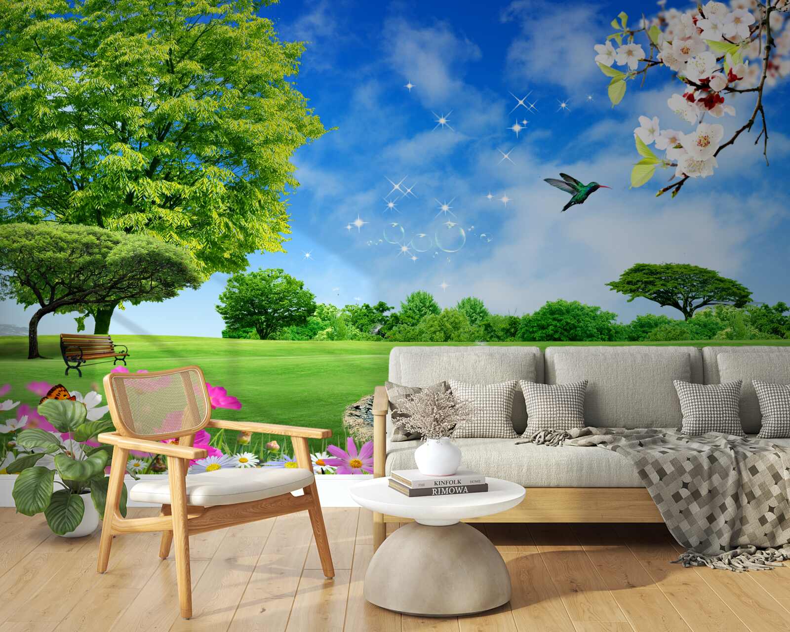 Fototapeta zapierający dech w piersiach panoramiczny widok na lato