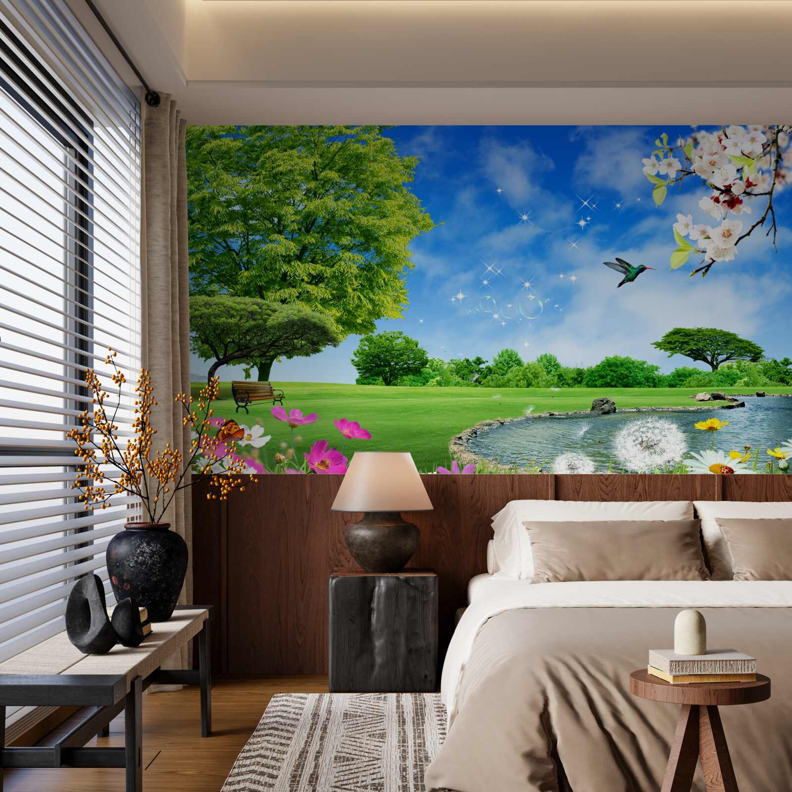 Fototapeta zapierający dech w piersiach panoramiczny widok na lato